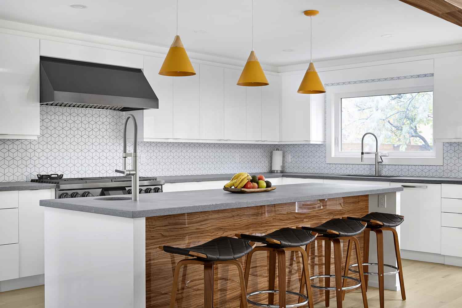 kitchen redesign with spacious kitchen island and seating